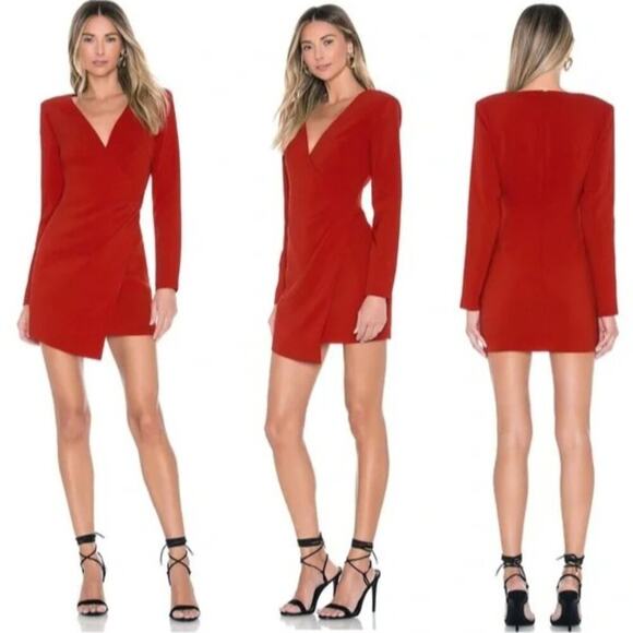 LIKELY Dani Tuxedo Mini Dress Red 2 NWOT - Picture 1 of 12